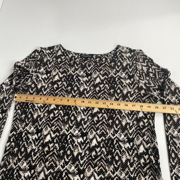Mario Serrani Italy Top Womens Tan Black Leopard Print Long Sleeve Blouse Size M - Picture 6 of 14